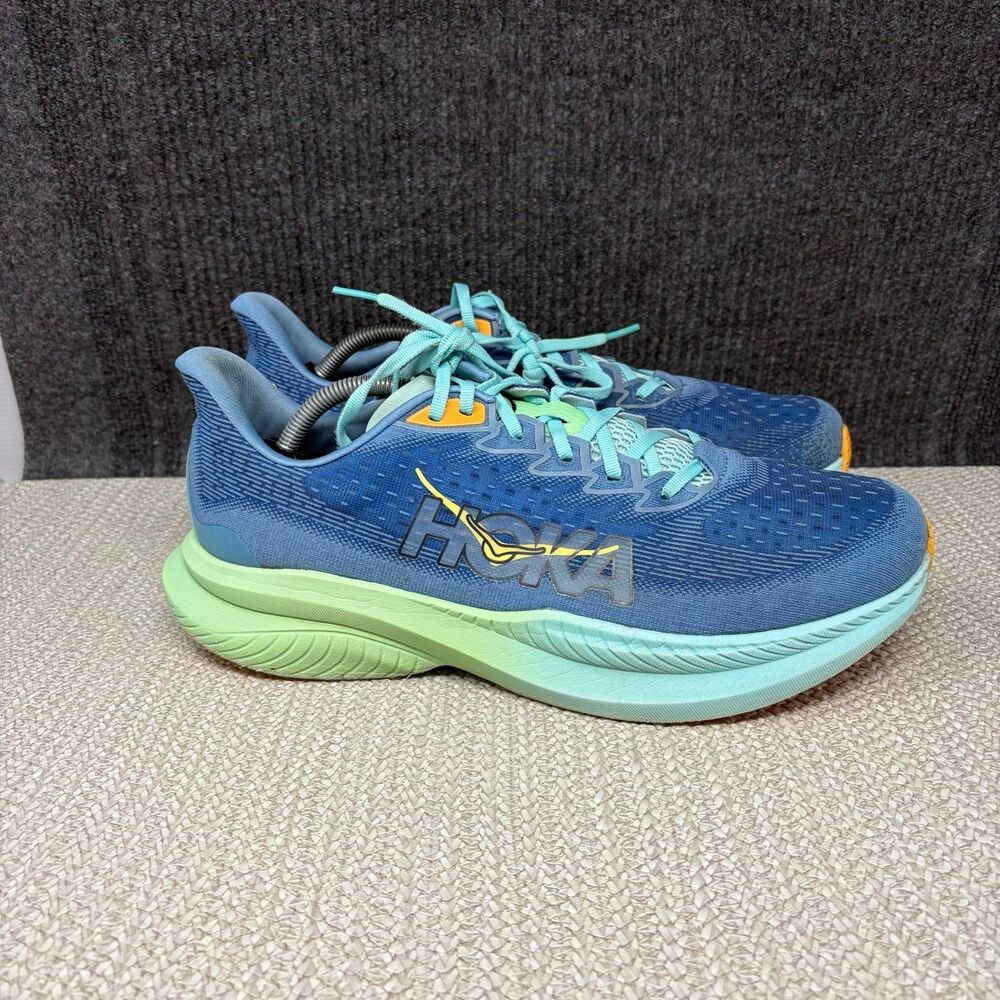 Hoka One One Mach 6 Dusk Shallow Blue Green Athletic Running Shoes Mens 12.5 D
